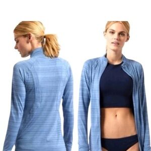 Athleta Pacifica Illume UPF Blue Full Zip Jacket. Size XL